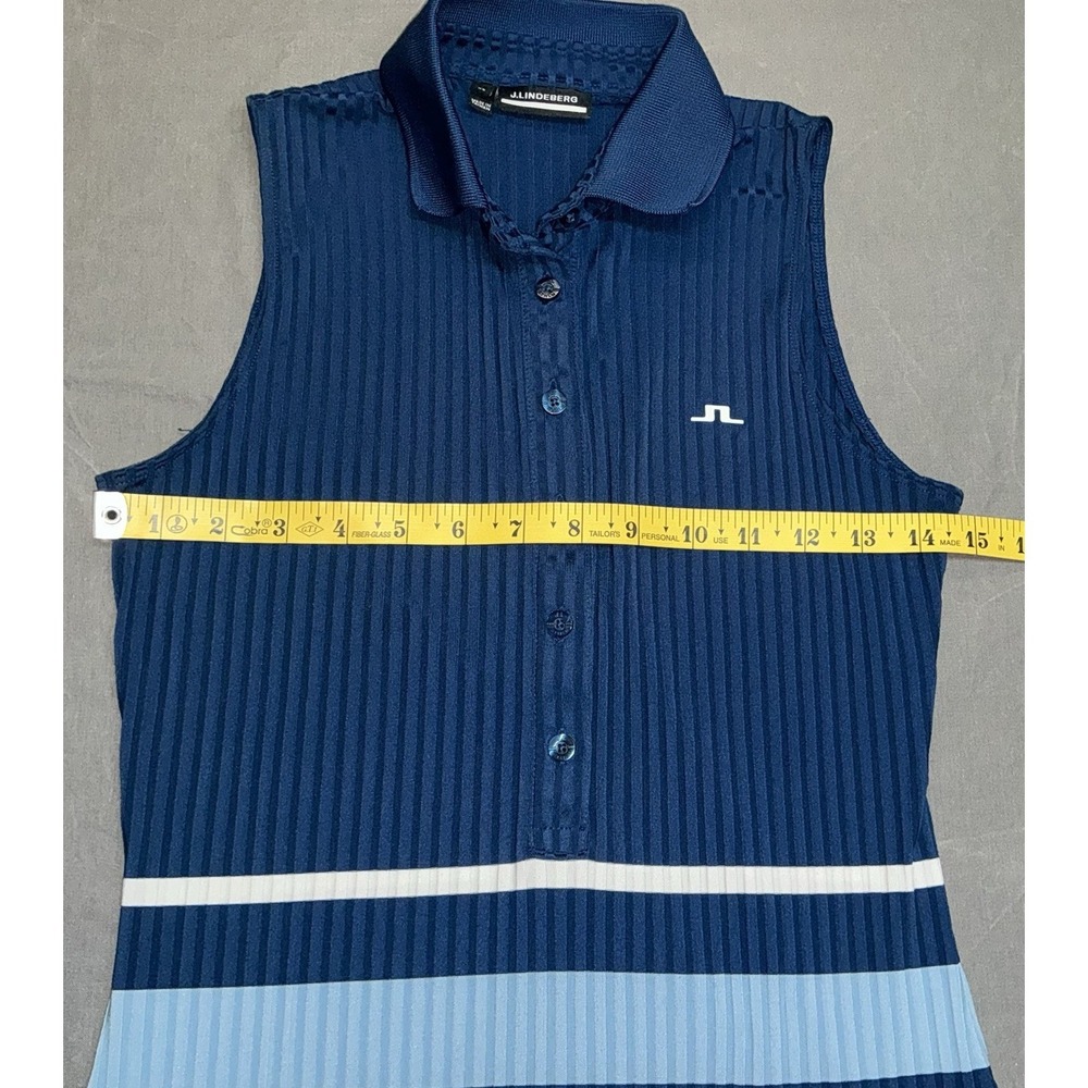 J.Lindeberg Tess Sleeveless Midnight Blue Sz XS Polo Shirt - Picture 5 of 6